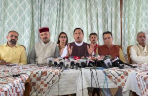 त्रासदी ग्रस्त क्षेत्र में प्रदेश की कांग्रेस सरकार नाते पाई सड़क पानी और पुनर्वास : बिंदल Bindal