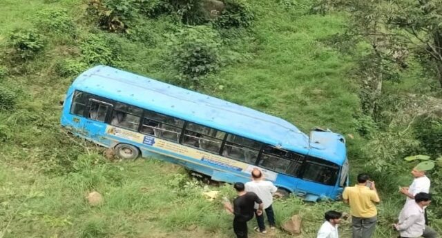 HRTCAccident SarkaghatBusAccident