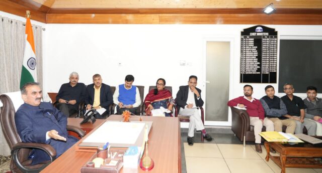 CM Sukhvinder Sukhu reviewing medical education department