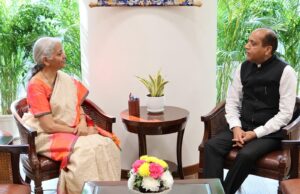 केंद्रीय वित्त मंत्री निर्मला सीतारमण से दिल्ली में मिले जयराम ठाकुर Jairam Thakur Delhi Visit