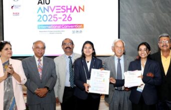 शूलिनी विश्वविद्यालय में आयोजित राष्ट्रीय अनुसंधान सम्मेलन में युवा नवप्रवर्तकों का जलवा AIU Anveshan 2025-26
