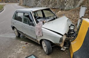 कालका-शिमला हाईवे पर कार हादसा, दो लोग घायल