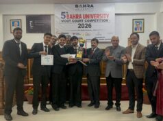 बाहरा विश्वविद्यालय में 5 वीं राष्ट्रीय मूट कोर्ट प्रतियोगिता का भव्य समापन