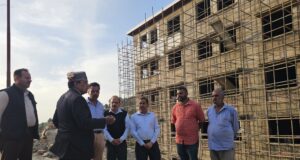 कठेड़ में 200 करोड़ के मल्टी स्पेशलिटी अस्पताल का 85% कार्य पूरा, स्वास्थ्य मंत्री ने किया निरीक्षण