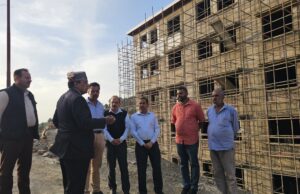 कठेड़ में 200 करोड़ के मल्टी स्पेशलिटी अस्पताल का 85% कार्य पूरा, स्वास्थ्य मंत्री ने किया निरीक्षण