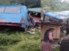 एचआरटीसी की बस खोलीघाट–रामपुर मार्ग पर खराहण, गर टोलू के समीप हुई दुर्घटना ग्रस्त