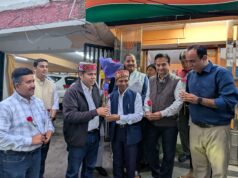 भाजपा वरिष्ठ नेता तरसेम भारती ने शिमला में प्रदेश प्रभारी श्रीकांत शर्मा का किया आत्मीय स्वागत