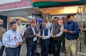 भाजपा वरिष्ठ नेता तरसेम भारती ने शिमला में प्रदेश प्रभारी श्रीकांत शर्मा का किया आत्मीय स्वागत