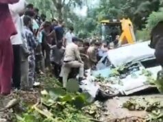 NH 205 पर दर्दनाक हादसा: भराड़ीघाट के दसेरन में कार पर गिरा पत्थर, एक की मौत, दो घायल