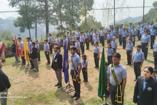 कसौली इंटरनेशनल पब्लिक स्कूल में सामूहिक रूप से गाया गया “वंदे मातरम्”